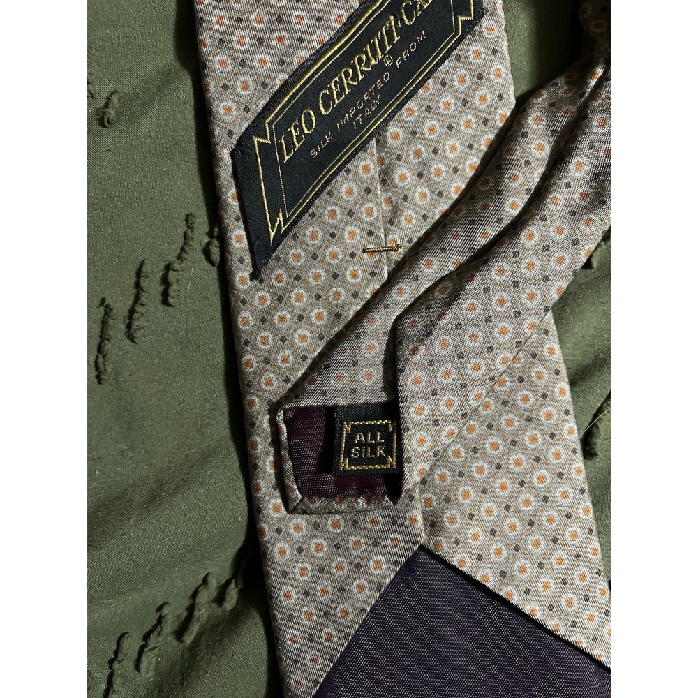 Leo Cerruti CXIII 100% Silk Men's Tie Imported from Italy - Picture 3 of 3